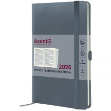 Щотижневик "Axent" 2026 /8505-26-62-A/ Partner Strong, 125*195, сірий (1/12)