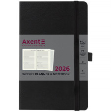 Щотижневик "Axent" 2026 /8505-26-01-A/ Partner Strong, 125*195, чорний (1/12)