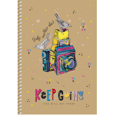 Блокнот "Student" КРАФТ обкл.,сп. /A5-SC-096-6101K/ ## крем. блок, 70г/м2, (3/54)