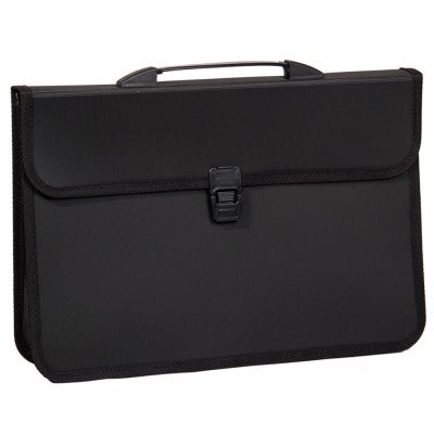 Портфель  2 відд., B4 "4OFFICE" /4-252/ чорний  (1/10)