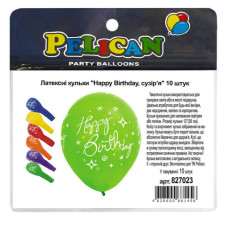 Кульки повітряні "Pelican" /827023/ латексні 12"(30сm) "Happy Birthday, сузір`я" 5-стор  10шт