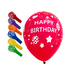 Кульки повітряні "Pelican" /824019/ латексні 12"(30сm) "Happy Birthday. Серця" 5-стор 50шт Кульки повітряні "Pelican" /824019/ латексні 12"(30сm) "Happy Birthday. Серця" 5-стор 50шт