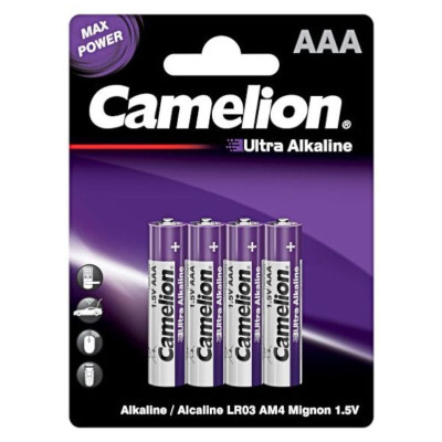Батарейка "Camelion" /LR03/4bl/043/042/286/ Ultra Alkaline, лужна, 1,5V, мізинчик (4/48/286)