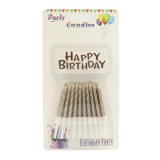Набір свічок для торту "JO" /DSCN9351/ "Happy birthday" 10шт., блістер (1/12) Набір свічок для торту "JO" /DSCN9351/ "Happy birthday" 10шт., блістер (1/12)