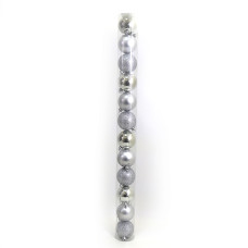 Набір новорічних кульок "JO" /DSCN0922-6-12-S/ тубус "SILVER" 6см,/12шт., PVC,