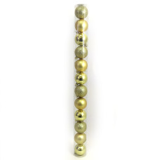 Набір новорічних кульок "JO" /DSCN0922-6-12-G/ тубус "GOLD" 6см,/12шт., PVC