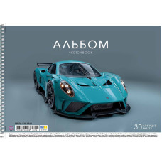 Альбом для малювання "Star" А4/30арк./PB-SC-030-8563/ спіраль, 100г/м2, УФ-лак (9/81)