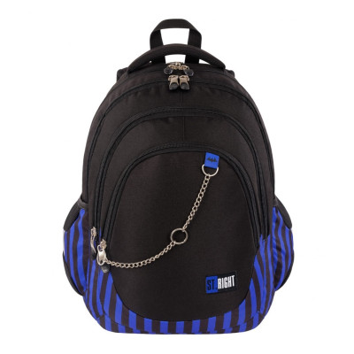 Рюкзак шкільний "ST.RIGHT" /BP06/ BLACK & BLUE 667510, 43*31*21 см