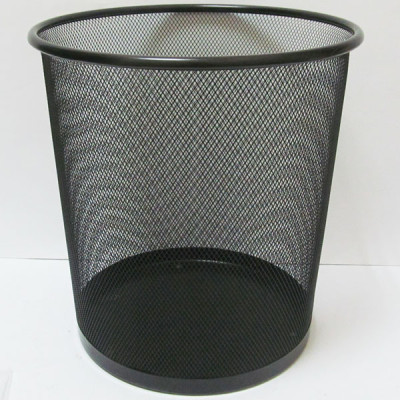 Кошик для паперу круглий /2089-BK/BJ-5002/ 27x24см, мет., чорний (1/24)