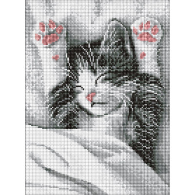 Алмазна мозаїка "Ідейка" /AMO20204/ "Муркотливий ранок" 30*40см