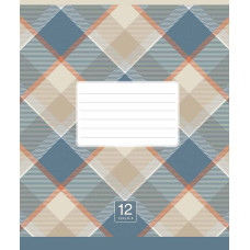Зошит уч. "Школярик" 18арк.# /3345K/ "Plaid pattern" ВД-лак (хлопчик) (25/250)