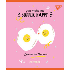 Зошит уч. "YES" 12арк.== /764224/ "HAPPY" мат. ВДЛ+УФ виб. (10/250)