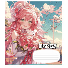 Зошит уч. "Школярик" 18арк.# /3323K/ "Manga style" глітер (дівчинка) (25/250)