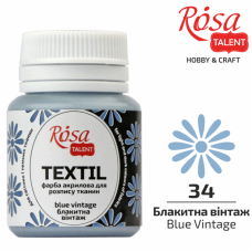 АКРИЛ для тканин "ROSA TALENT" /434/ Блакитна вінтаж, 20мл, 20 мл (1/140)