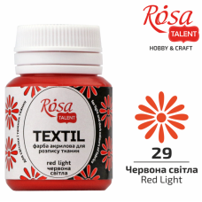 АКРИЛ для тканин "ROSA TALENT" /429/ Червона світла, 20 мл (1/140)