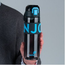 Пляшка для води "Kite" /K25-1233-2/ 680 мл, чорно-блакитна (1/60)