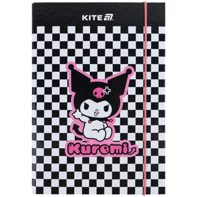 Папка для зошитів "Kite" /HK25-210-3/ В5 на гумці картон,  Kuromi Куромі (1/10)
