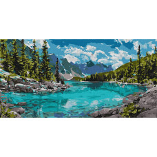 Картина за номерами "Ідейка" /KHO6428/ "Дихання Альп" 40*80см