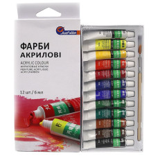 Набір акрилових фарб "JO" /PA31.12006.A/ "Basics" 12кол.* 6мл (1/12/96)