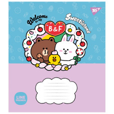 Зошит уч. "YES" 12арк.// /766935/ "Line Friends. Sweetieland" (25/500)