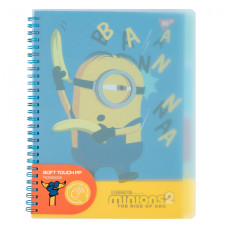 Блокнот B5/80 спіраль "YES" /765743/ "Minions" софт-тач, пластикова обкладинка (1/30) Блокнот B5/80 спіраль "YES" /765743/ "Minions" софт-тач, пластикова обкладинка (1/30)
