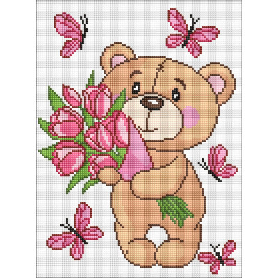 Алмазна мозаїка "Ідейка" /AMO8035/ "Чарівний ведмедик" 30*40см