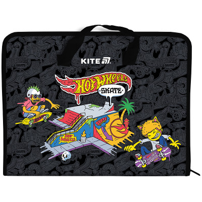 Папка-портфель А4 на блискавці "Kite" /HW25-202/  1 відділ, Hot Wheels Skate (1/30)