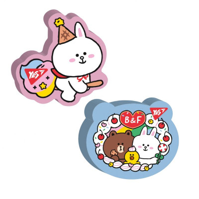 Гумка "Yes" /560602/ "Line Friends" 2 диз. мікс фігурна (51/306/1224)