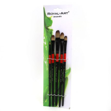 Набір пензлів "Royal-Art" нейлон /RA-387/ 5шт (1,2,3,4,5) плоскі овальні (1/24/360) Набір пензлів "Royal-Art" нейлон /RA-387/ 5шт (1,2,3,4,5) плоскі овальні (1/24/360)