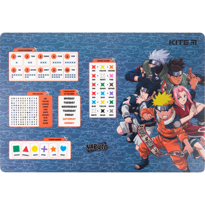 Підкладка настільна "Kite" /NR23-207/ 42,5x29см, PP "Naruto" (1/10/200)