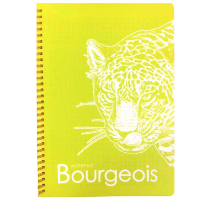 Блокнот А5/80 "Bourgeois" /N9627/ Пласт.обкл., спіраль, вн.блок 60г, # (1/80)