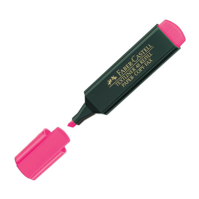 Маркер "Faber-Castell" /154828/ TEXTLINER рожевий, зел. корпус (10)