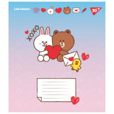 Зошит уч. "YES" 12арк.== /766948/ "Line Friends. Love letter" (25/500)