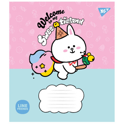 Зошит уч. "YES" 12арк.== /766949/ "Line Friends. Sweetieland" (25/500)