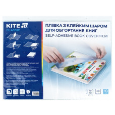 Плівка самоклеюча для книг "Kite" /K-094/ 360*500 мм, 10 шт., прозора, CPP (1/50)