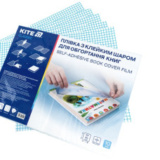 Плівка самоклеюча для книг "Kite" /K-094/ 360*500 мм, 10 шт., прозора, CPP (1/50)