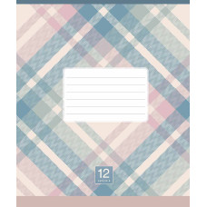 Зошит уч. "Школярик" 12арк.==/3345L/ "Plaid pattern" ВД-лак (нейт) (30/300)