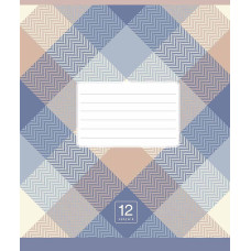 Зошит уч. "Школярик" 12арк.==/3345L/ "Plaid pattern" ВД-лак (нейт) (30/300)