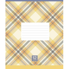 Зошит уч. "Школярик" 12арк.==/3345L/ "Plaid pattern" ВД-лак (нейт) (30/300)