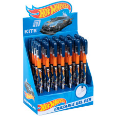 Ручка гелева "пиши-стирай" "Kite" /HW25-068/ Hot Wheels, синя (28/1344)