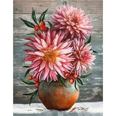 Алмазна мозаїка "Go to art" /178315/ "Жоржини" 40*50 см 