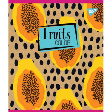 Зошит уч. "YES" 12арк.== /765073/ "Fruits color" крафт, білила (10/250)
