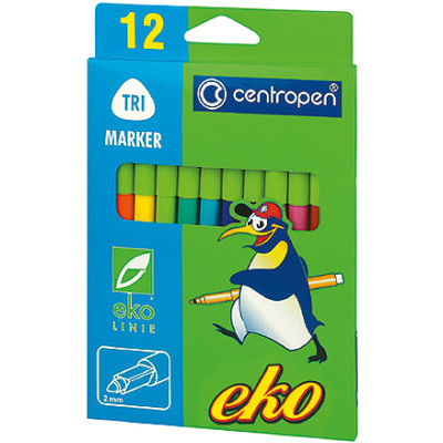 Фломастери "Centropen" 12 кол. /Cen-2560/12/ "Eko" (10)