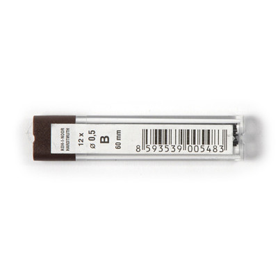 Грифель для механічного олівця "Koh-i-Noor" /4152.B/ 0,5мм, 12шт у пеналі  (12/120)
