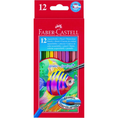 Олівці кольорові акварельні "Faber-Castell" 12 кол. /114413/ картон (1/3)