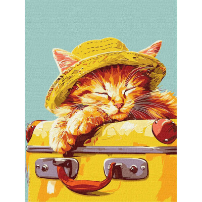 Картина за номерами "Ідейка" /KHO6612/ "Спляче кошеня" 30*40см