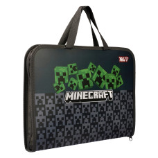 Папка-портфель А4+ на блискавці FC "Yes" /492355/ "Minecraft.Creepers" з ткан. ручк. (1/24/48)