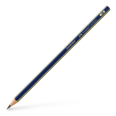 Олівець пр. "Faber-Castell" /1221/112504/ 4В GOLDFABER синьо-золотий (12/72)