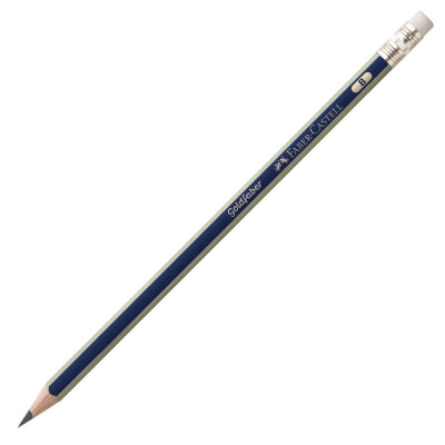 Олівець пр. "Faber-Castell" /1222/116801/ В GOLDFABER з гумкою синьо-золотий (12/72)