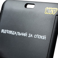 Бедж "YES" /940329/ на стрічці "Не ускладнюй!" горизонтальний, слайдер (1/20/400)